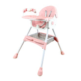 Silla Comedor Con Ruedas Rosa